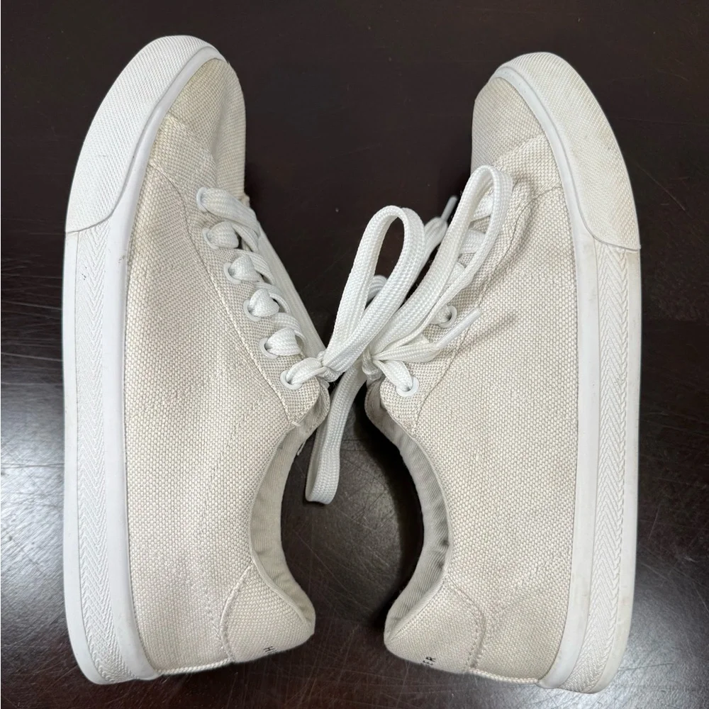 Tommy Hilfiger Cream Sneakers Classic Low Top sz:6.5M Skater‎ Punk Y2K Citycore